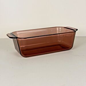 Vintage PYREX 213-R Cranberry Purple 1.5 Qt/ 1.5 L Glass Rectangle Loaf Pan
